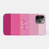 ピンクグラデーション色ブロパーソナライズされたック Case-Mate iPhoneケース (裏面(横))