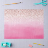 ピンクグラデーション赤面グリッタースパークル 薄葉紙 (クラフト)