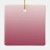 ピンクグラデーション金ゴールドグリッターハート セラミックオーナメント (裏面)