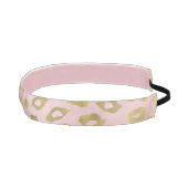 ピンクグラデーション金ゴールドヒョウ印刷 アスレチックヘッドバンド (右)