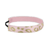ピンクグラデーション金ゴールドヒョウ印刷 アスレチックヘッドバンド (左)