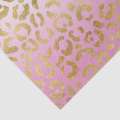 ピンクグラデーション金ゴールドヒョウ印刷 薄葉紙 (詳細)