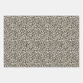 ピンクグラデーション金ゴールドブラックヒョウ印刷 ラッピングペーパーシート (正面2)