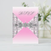 ピンクグラデーションRSVP 出欠カード (スタンド正面)