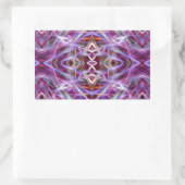 ピンクグラフィックマンダラ 長方形シール (バッグ)