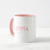 ピンクグラマ設立年 マグカップ (正面左)