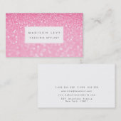 ピンクグラムグリッターグラマーファッションスタイリスト 名刺 (正面/裏面)