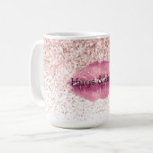 ピンクグラムグリッツグリッターリップス コーヒーマグカップ (正面左)