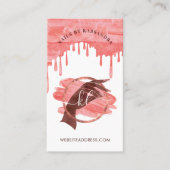 ピンクグラムネイルアートマニキュアサロンスクリプトモノグラム 名刺 (正面)