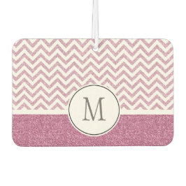 ピンクグラムフェイクグリッターシェブロン カーエアーフレッシュナー