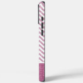 ピンクグラムフェイクグリッターシェブロン Case-Mate iPhoneケース (裏面 / 左)