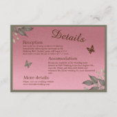 ピンクグラムフローラユーカリ結婚プス エンクロージャーカード (正面)