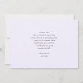 ピンクグラムボウとセンタージェムストーンパーティー サンキューカード (裏面)