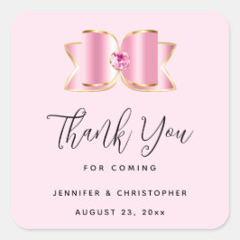 ピンクグラムボウとセンタージェム結婚ズサンキュー スクエアシール