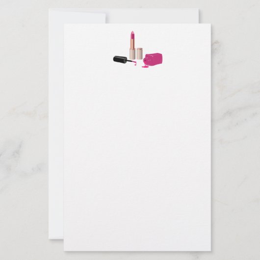 ピンクグラムリップスティック&爪、 ネイルポーランド美しいをテーマに (正面)