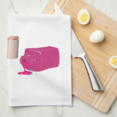 ピンクグラムリップスティック&爪、 ネイルポーランド美しいをテーマに キッチンタオル (四つ折り)