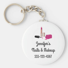 ピンクグラムリップスティック&爪、 ネイルポーランド美しいをテーマに キーホルダー