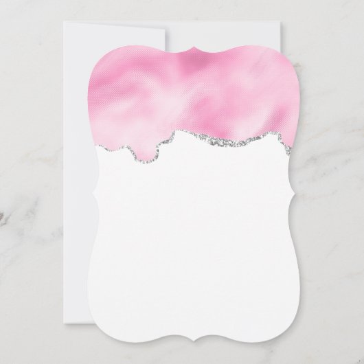 ピンクグラムリップスティック&爪、 ネイルポーランド美しいをテーマに セーブザデート (裏面)