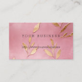 ピンクグラム葉金ゴールド 名刺 (正面)