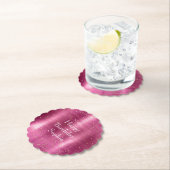 ピンクグラム金ゴールドスパークル紙吹雪誕生日 ペーパーコースター (インサイチュ)