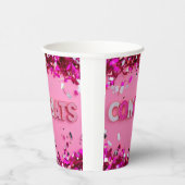 ピンクグラム「おめでとう」紙カップ 紙コップ (右)