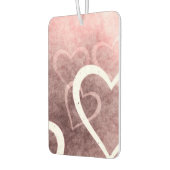 ピンクグランジと白のハート カーエアーフレッシュナー (左)