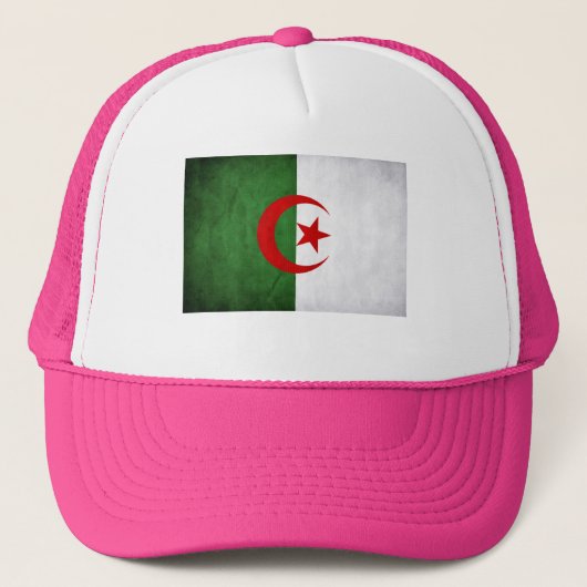 ピンクグランジアルジェリア国旗 キャップ (正面)