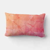 ピンクグランジオモダンレンジ水色名前をカスタムする ランバークッション (裏面)