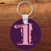 ピンクグランジスタイル番号1 キーホルダー (正面)