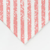 ピンクグランジストライプの模様 フリースブランケット (角)