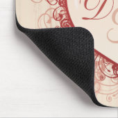 ピンクグランジハート マウスパッド (コーナー)