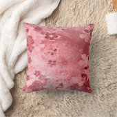 ピンクグランジヴィンテージ花柄 クッション (ブランケット)
