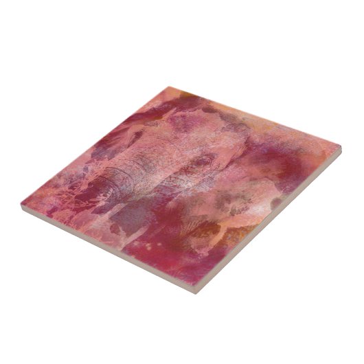 ピンクグランジ象 タイル (側面)