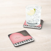 ピンクグランドピアノお洒落ミュージカルシンボルカスタム コースター (右側)