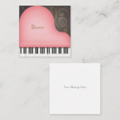ピンクグランドピアノカスタムミニ ノートカード (正面/裏面)