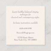 ピンクグランドピア魅力的ノミュージシャン スクエア名刺 (裏面)