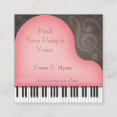 ピンクグランドピア魅力的ノミュージシャン スクエア名刺 (正面)