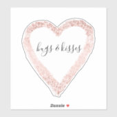 ピンクグリガーリーッツィグリッターハート シール (シート)