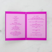 ピンクグリジーカスタム文字詳細バチェロレッテ 招待状 (内部)
