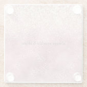 ピンクグリジーグリッターヒョウ印刷 ガラスコースター (裏面)