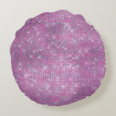 ピンクグリジーシックなグラムスパークル ラウンドクッション (裏面)
