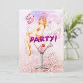 ピンクグリジーシーケンスグラマラスバチェロレッテ 招待状 (スタンド正面)