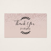 ピンクグリッターありがとうショッピング割引カード (正面)
