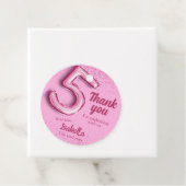 ピンクグリッターかわいいバルーン第5ガーリー位の誕生日 フェイバータグ (インサイチュ)