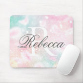 ピンクグリッターかわいらし《写真》ぼけ味パターン マウスパッド (マウス)