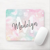 ピンクグリッターかわいらし《写真》ぼけ味パターン マウスパッド (マウス)