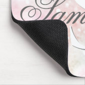 ピンクグリッターかわいらし《写真》ぼけ味パターン マウスパッド (コーナー)