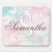 ピンクグリッターかわいらし《写真》ぼけ味パターン マウスパッド (正面)