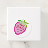 ピンクグリッターきらめくY2Kイチゴ誕生日 フェイバータグ (インサイチュ)