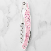 ピンクグリッターさくらんぼブラッズモノグラガーリーム ソムリエナイフ (正面)